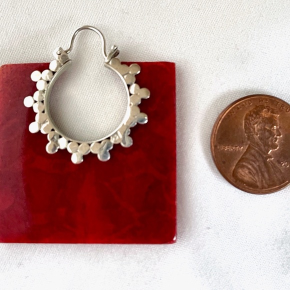 Red Coral Earrings - Picture 3 of 3